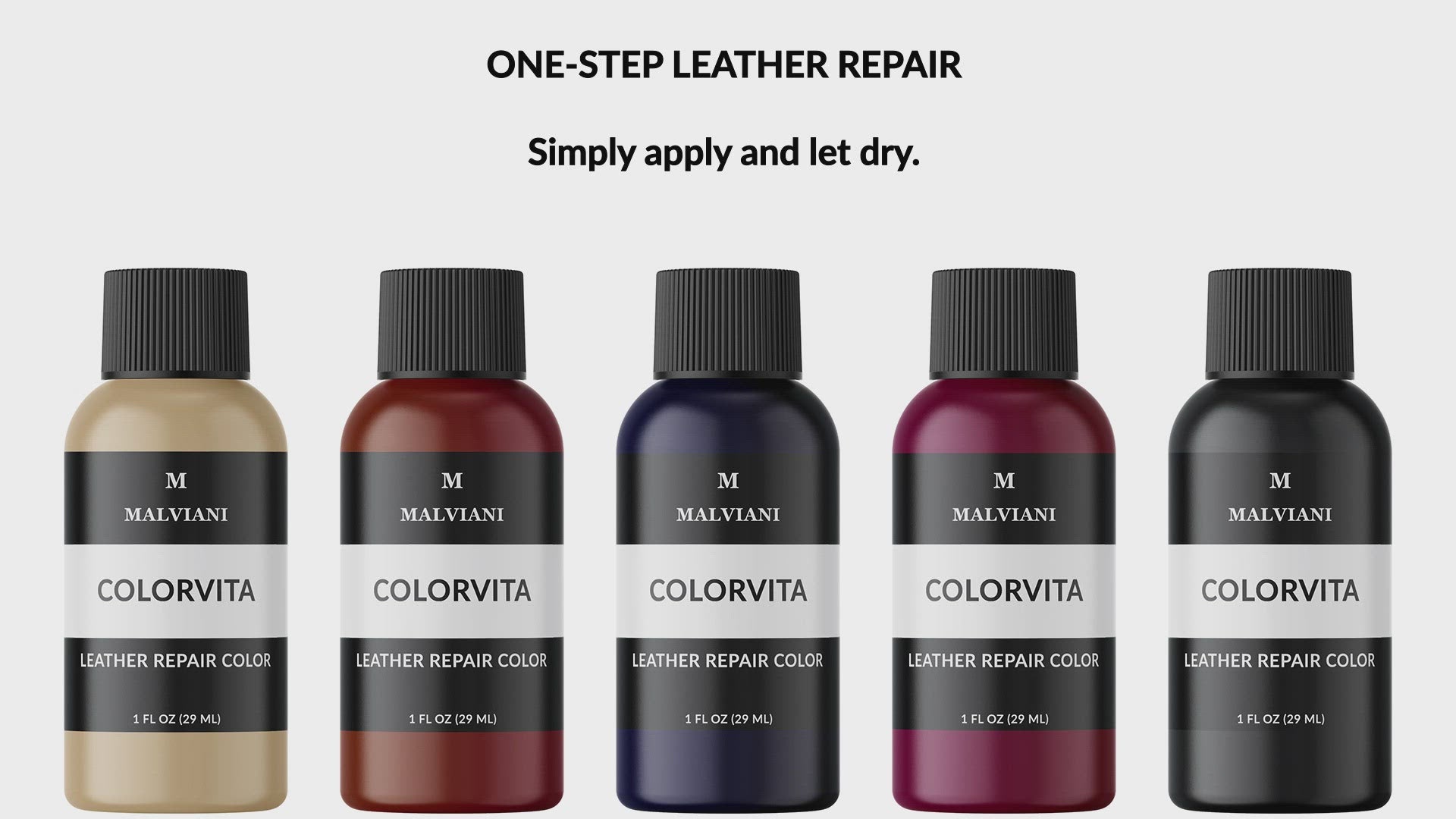 Leather Restore Leather Color Repair, Black 1 oz - Repair, Recolor and Restore Couch, Furniture, Auto Interior, Car Seats, Vinyl and Shoes